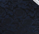 Jacquard cloqué floral azul marino