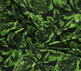 Jacquard cloqué floral verde