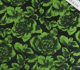 Jacquard cloqué floral verde