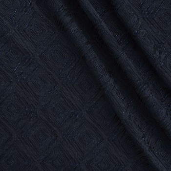 Jacq. geométrico lamé azul