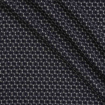 Jacquard geométrico lamé azul