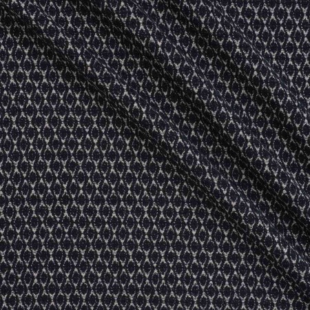 Jacquard geométrico lamé azul