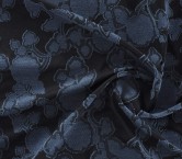 Blue jacq. flowers fil coupé