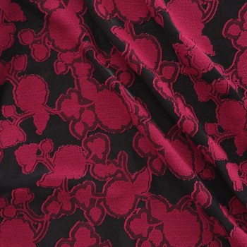 Magenta jacq. flowers fil coupé