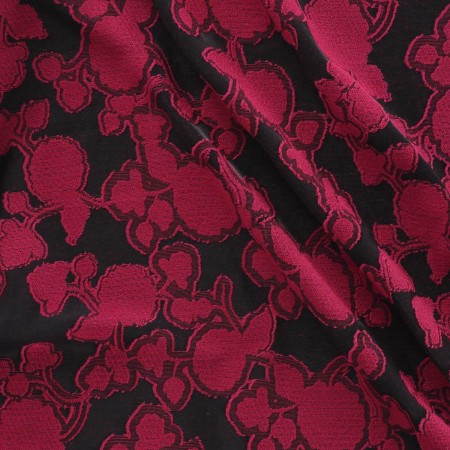 Magenta jacq. flowers fil coupé