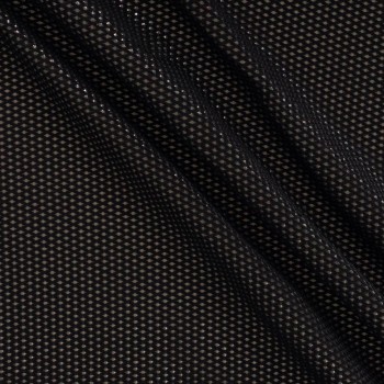 Black jacquard lamé leaves