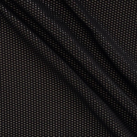 Jacquard hojas lamé negro