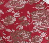 Jacquard flores lamé rojo