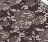 Jacquard flores lamé marron
