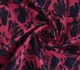 Jacquard floral lamé fuxia