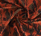 Jacquard floral lamé terracota