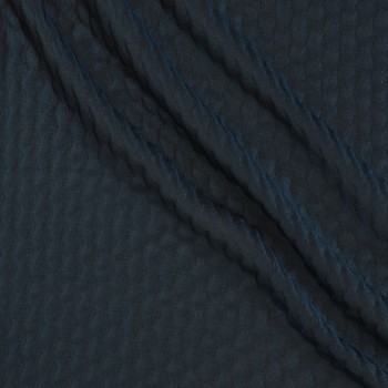 Jacquard organza relieve azul