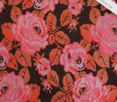 Jacquard flores lamé rojo