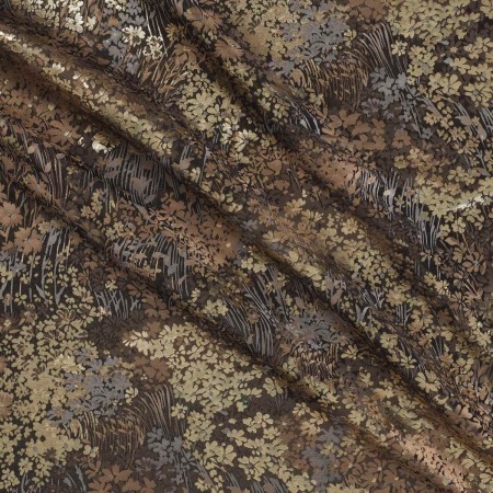 Gold jacquard floral lamé