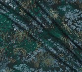 Jacquard floral lamé  verde