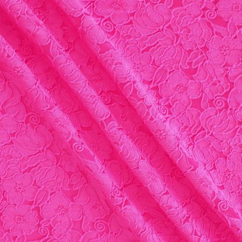 Jacq cloqué flores fuxia