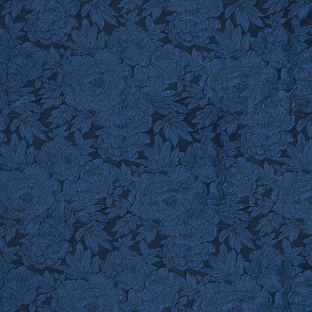 Blue jacq cloqué flowers
