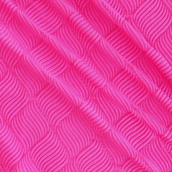 Jacquard geométrico fuxia