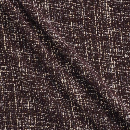 Tweed con lentejuelas marron