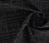 Jacquard cuadros pailletes negro plata