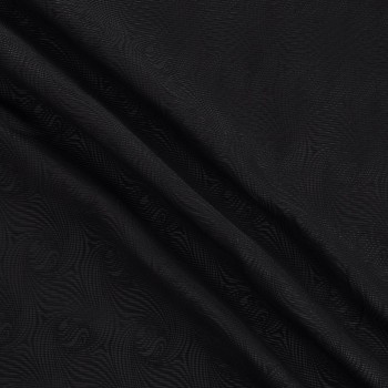 Black embossed ottoman jacquard