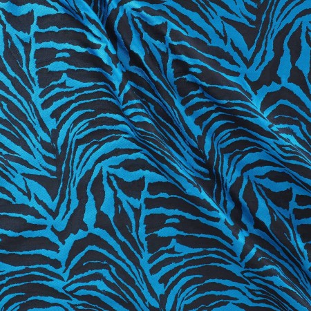 Jacquard piel de animal azul