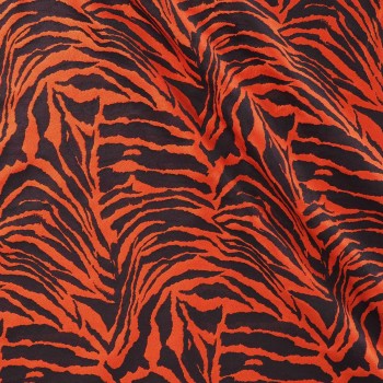 Red animal skin jacquard