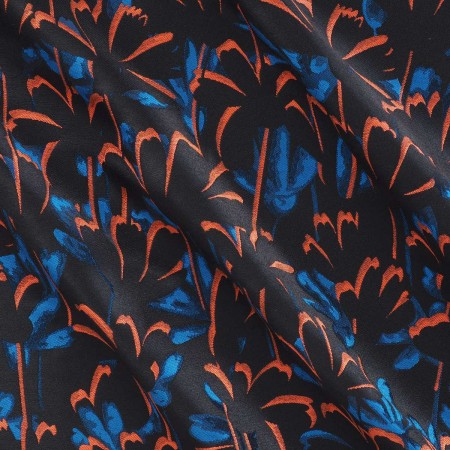 Jacquard floral salmon azul