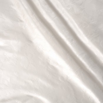 Flores mikado jacquard blanco