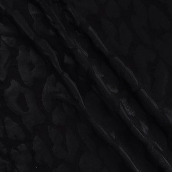 Black animal skin jacquard