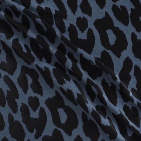 Jacquard piel de animal azul