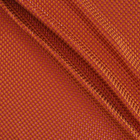 Jacquard cloqué con lamé fuxia naranja