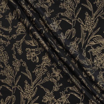 Jacquard flor lamé oro