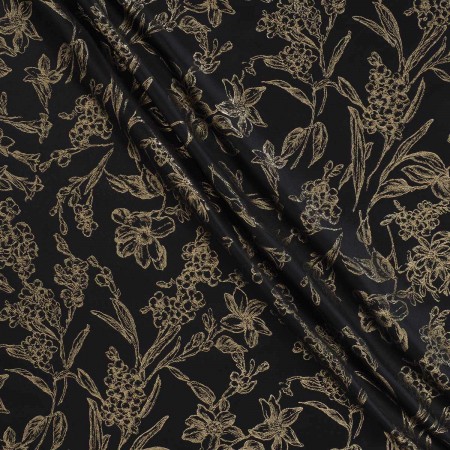 Gold jacquard lame flower