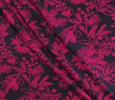 Red jacquard flower mikado