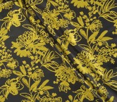 Red jacquard flower mikado