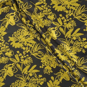 Jacquard mikado flor amarillo