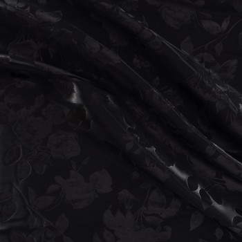 Black floral jacquard