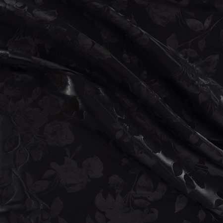 Jacquard floral negro