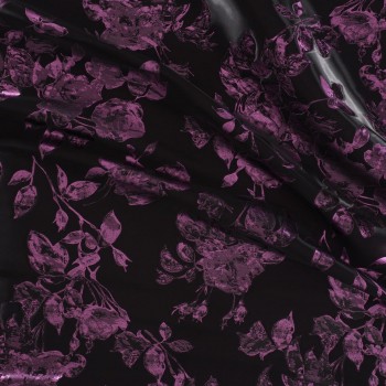 Violet floral jacquard