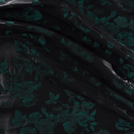 Jacquard floral verde