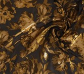 Jacquard floral fil coupé oro