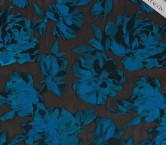 Jacquard floral fil coupé turquesa