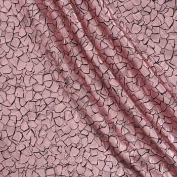 Pink geometric jacquard lamé