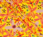 Yellow red pink flower print pl lucy