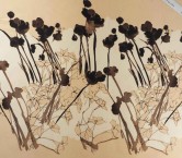 Beige brown flower print 584 panot 111 cm