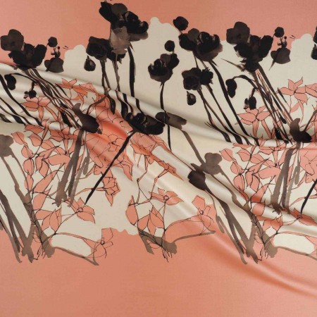 Petal pink flower print 584 panot 111 cm