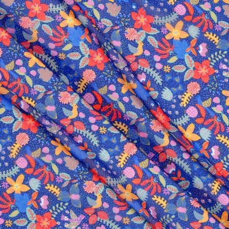 Georgette estampado multicolor