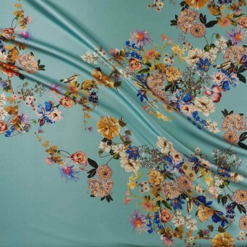 Estampado flor 584 turquesa claro