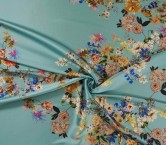 Estampado flor 584 turquesa claro